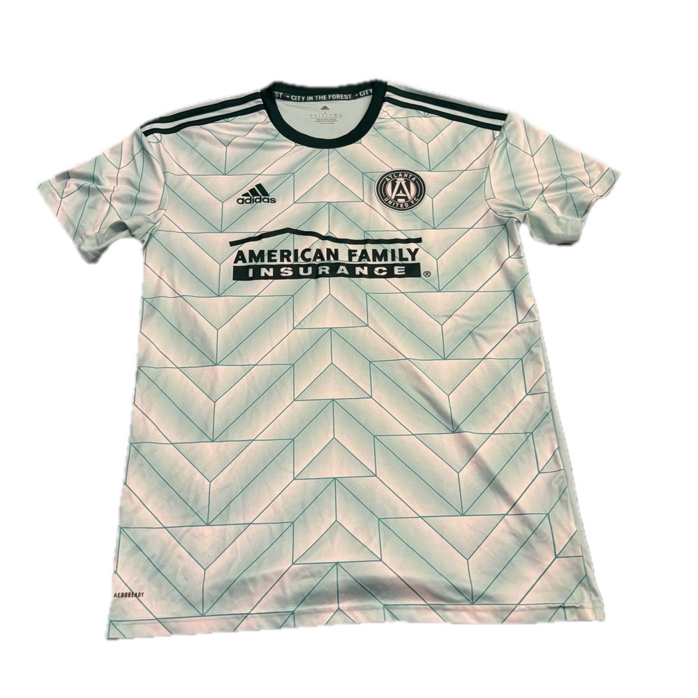 Adidas Atlanta United FC 2022 Forest Away Jersey Mens Large Mint H45466